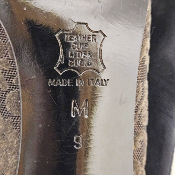 Saint Laurent Almond Toe Kitten Heels In Brown Suede And Velvet Mesh Size 9 - Picture 7 of 12